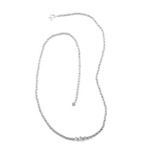 950 Platinum Electroform Beaded Necklace 20-22 Inches 24.80 Grams
