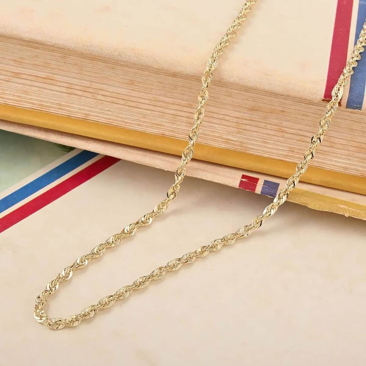 10K Yellow Gold 4mm Rope Chain Necklace 22 Inches 7.3 Grams image number 1