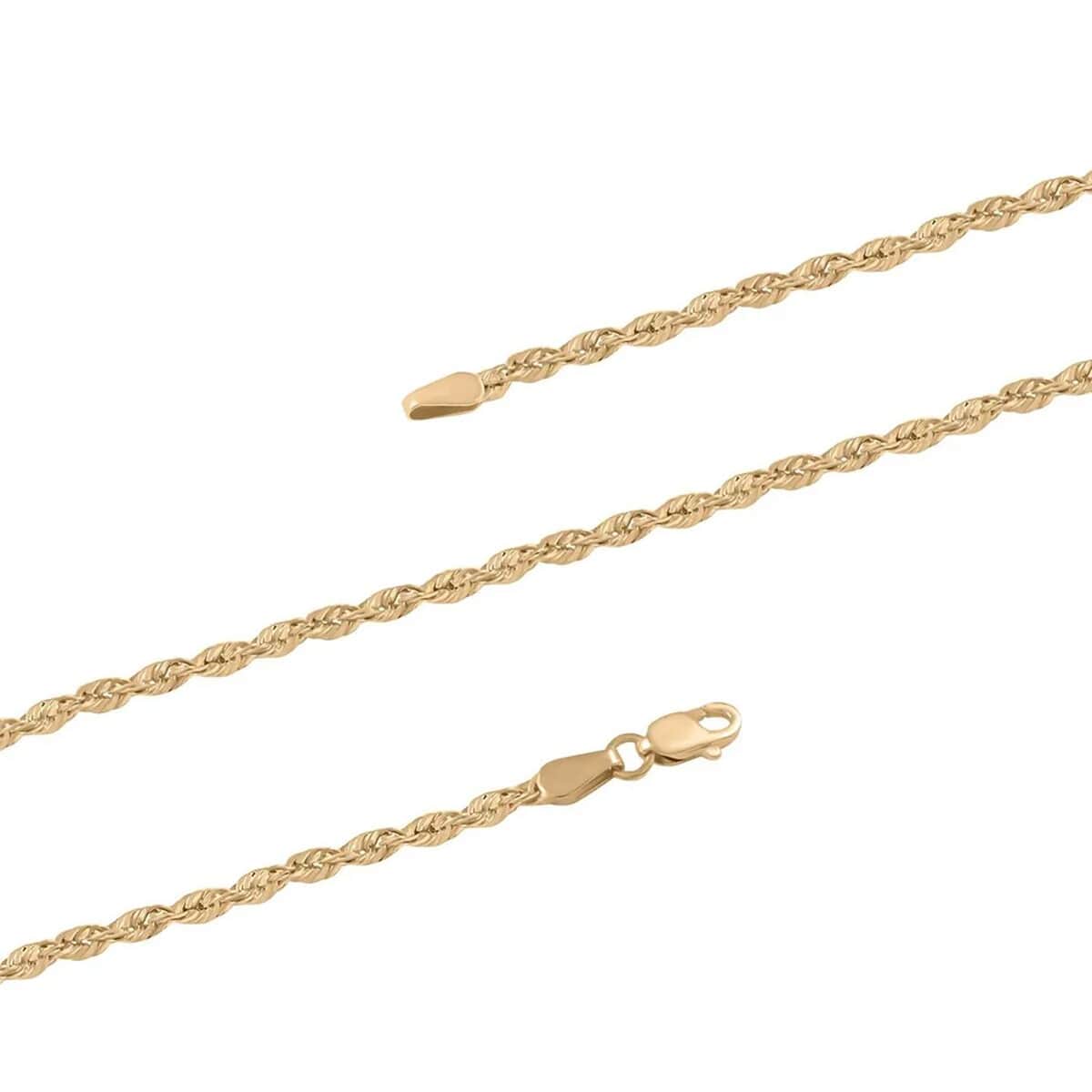 10K Yellow Gold 4mm Rope Chain Necklace 22 Inches 7.3 Grams image number 2