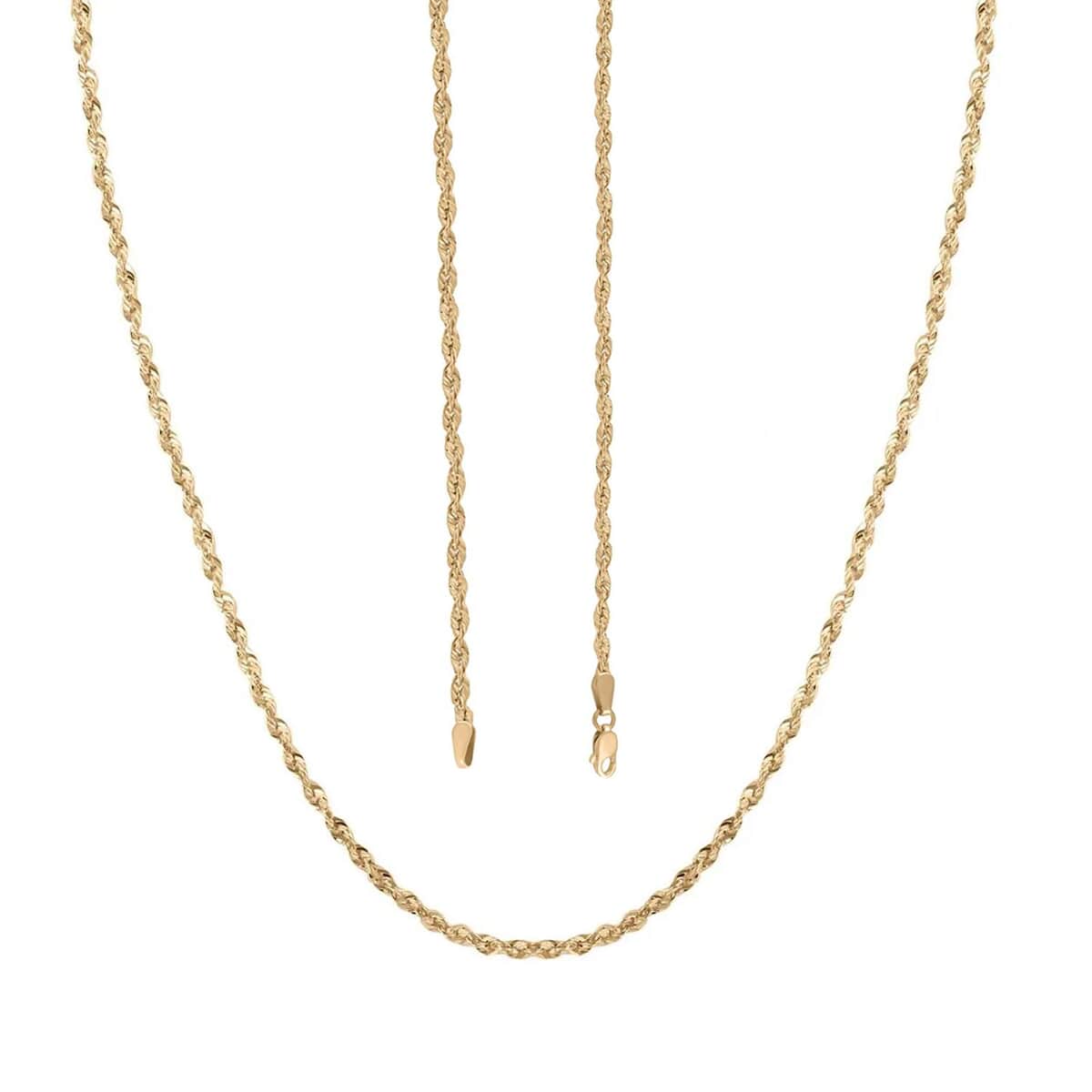 10K Yellow Gold 4mm Rope Chain Necklace 22 Inches 7.3 Grams image number 3