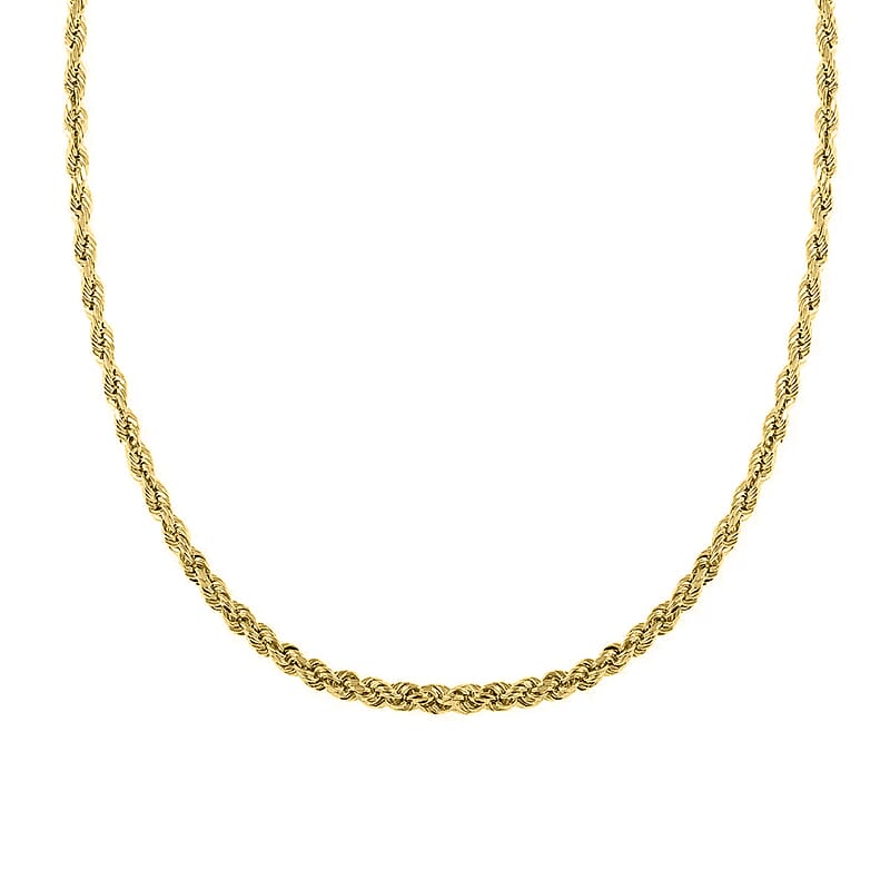 10K Yellow Gold Rope Chain Necklace, Gold Necklace, Rope Necklace, Gold Jewelry, 26 Inch Necklace 5mm 10.40 Grams