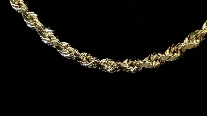 10K Yellow Gold Rope Chain Necklace, Gold Necklace, Rope Necklace, Gold Jewelry, 26 Inch Necklace 5mm 10.40 Grams