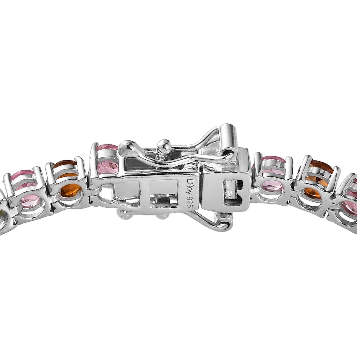 Multi-Tourmaline Tennis Bracelet in Platinum Over Sterling Silver (8.00 In) 8.25 ctw image number 3