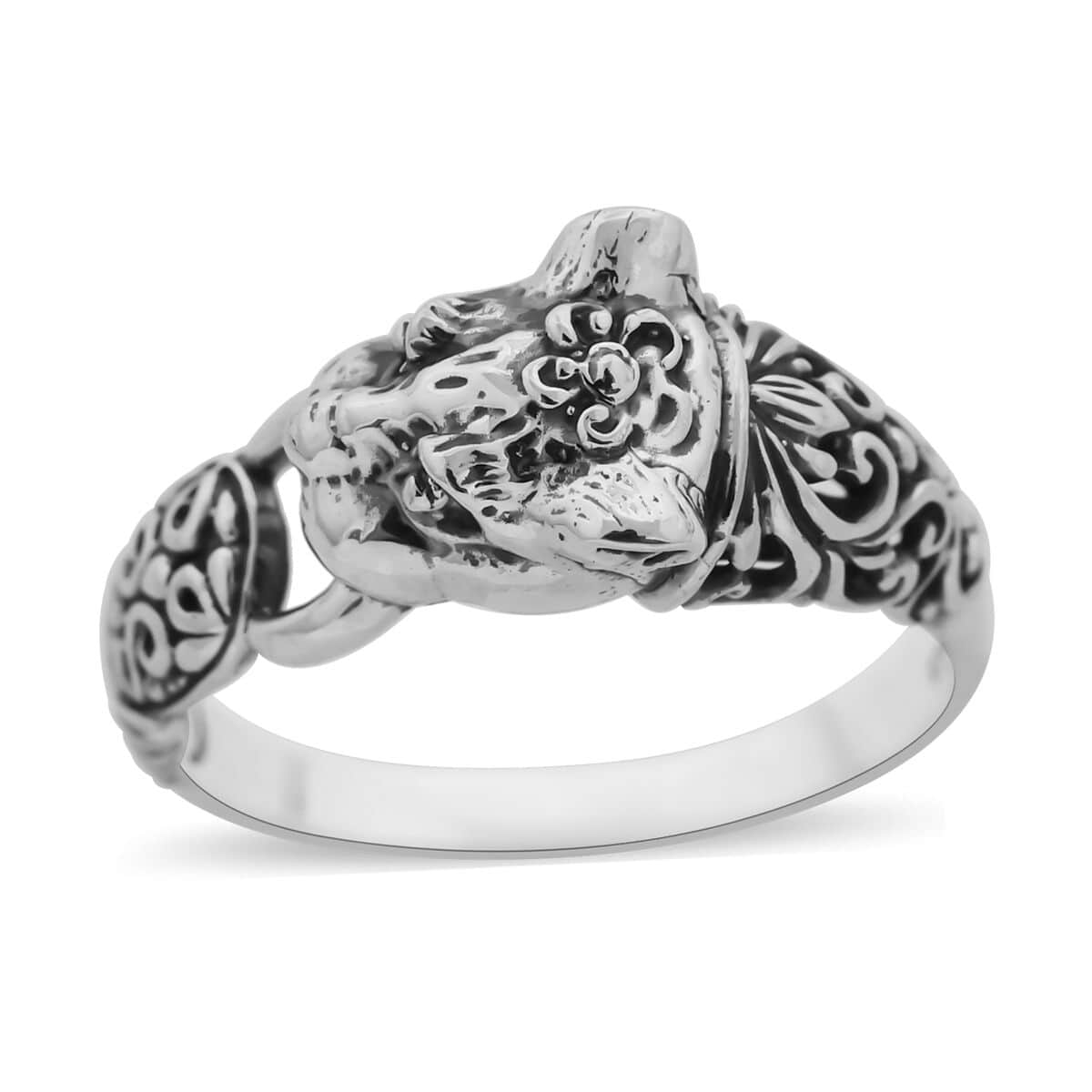 Bali Legacy Sterling Silver Panther Ring (Size 9.0) 5.35 Grams image number 0