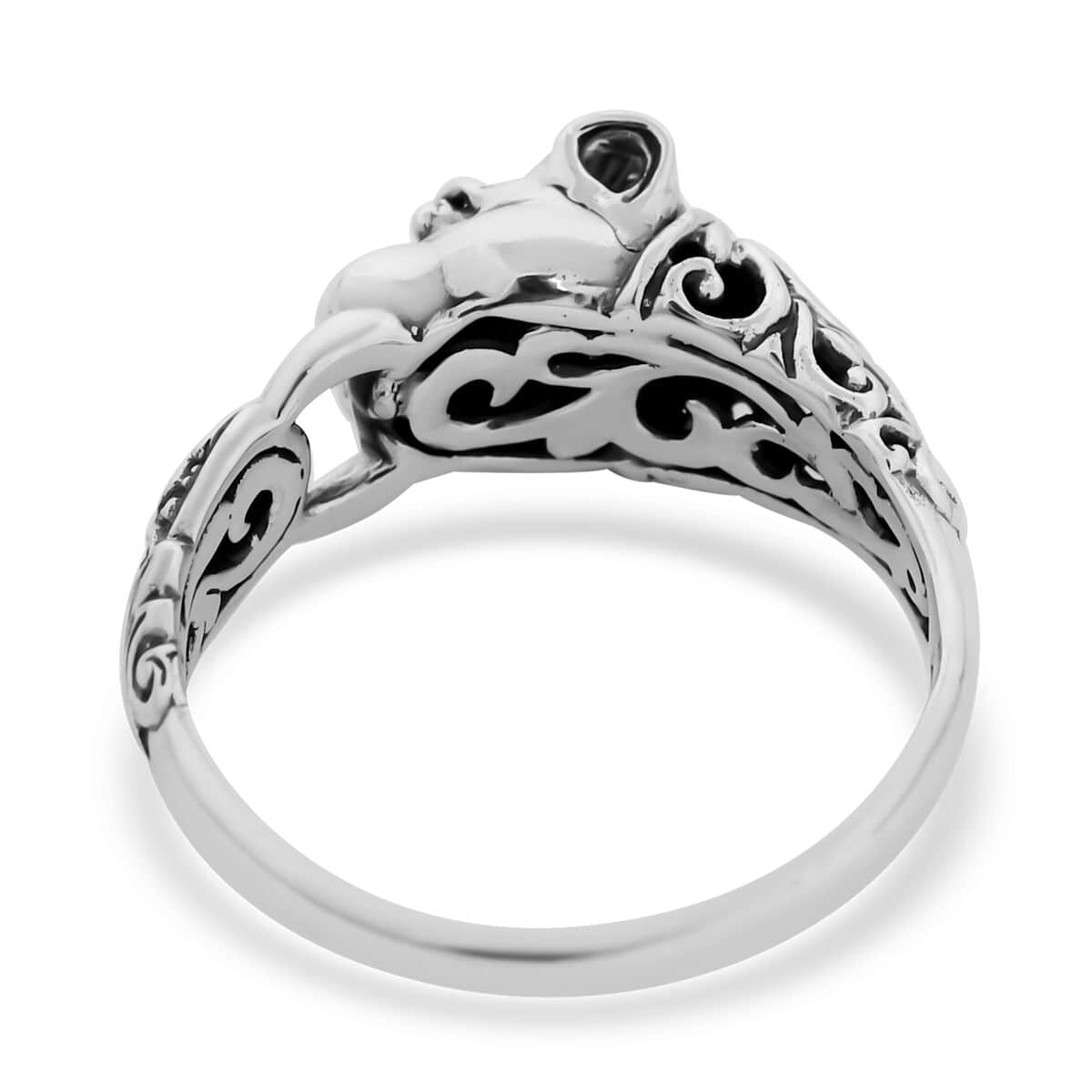 Bali Legacy Sterling Silver Panther Ring (Size 9.0) 5.35 Grams image number 4