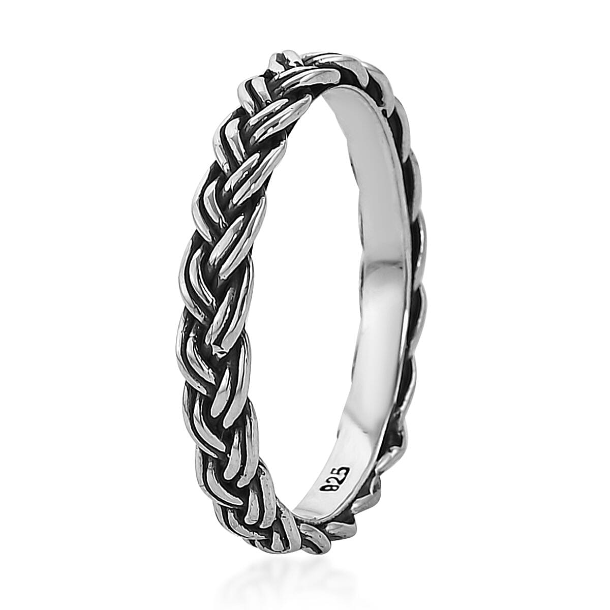 Sterling Silver Braided Ring (Size 6.0) 2.35 Grams image number 3