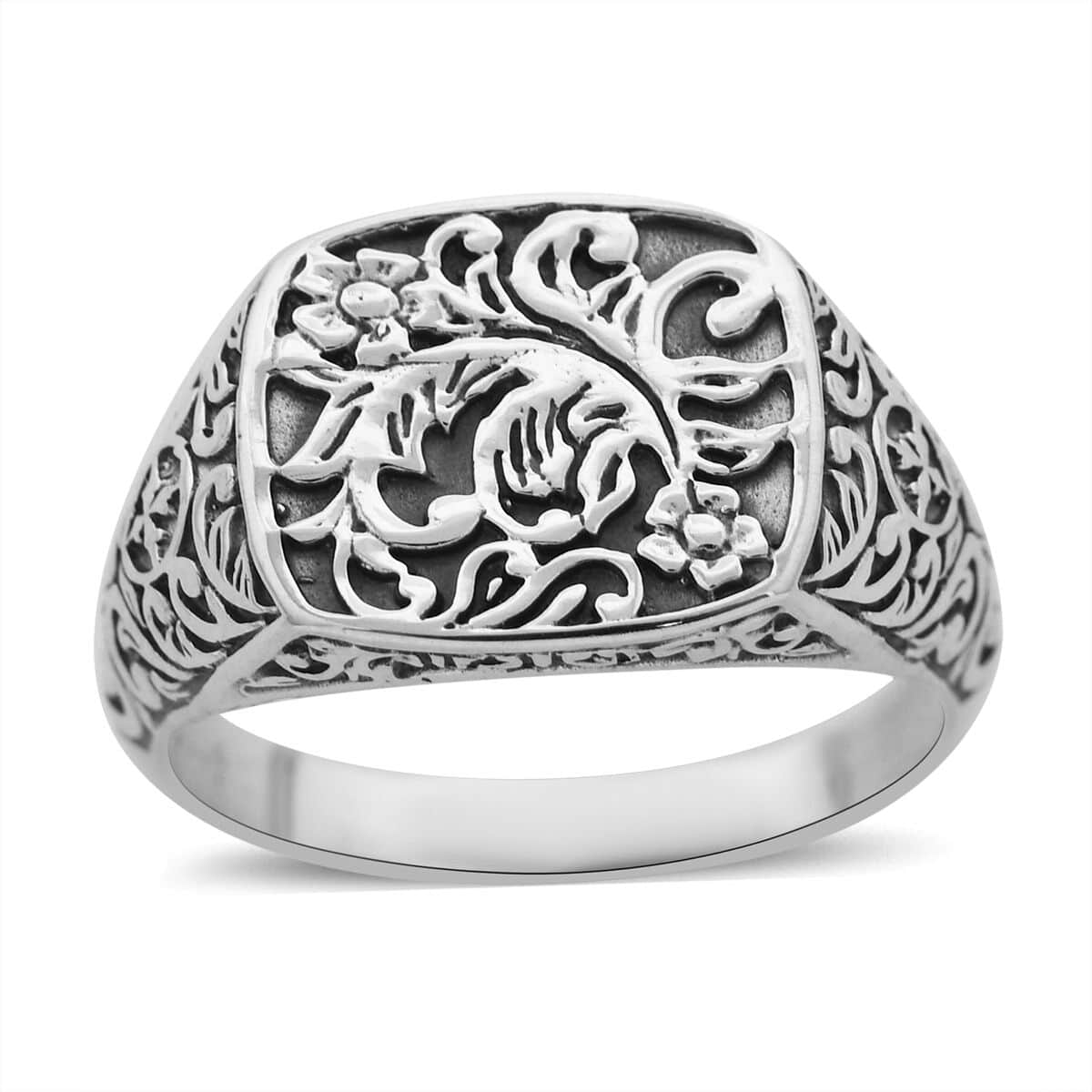 Bali Legacy Sterling Silver Filigree Ring (Size 9.0) 5.35 Grams image number 0
