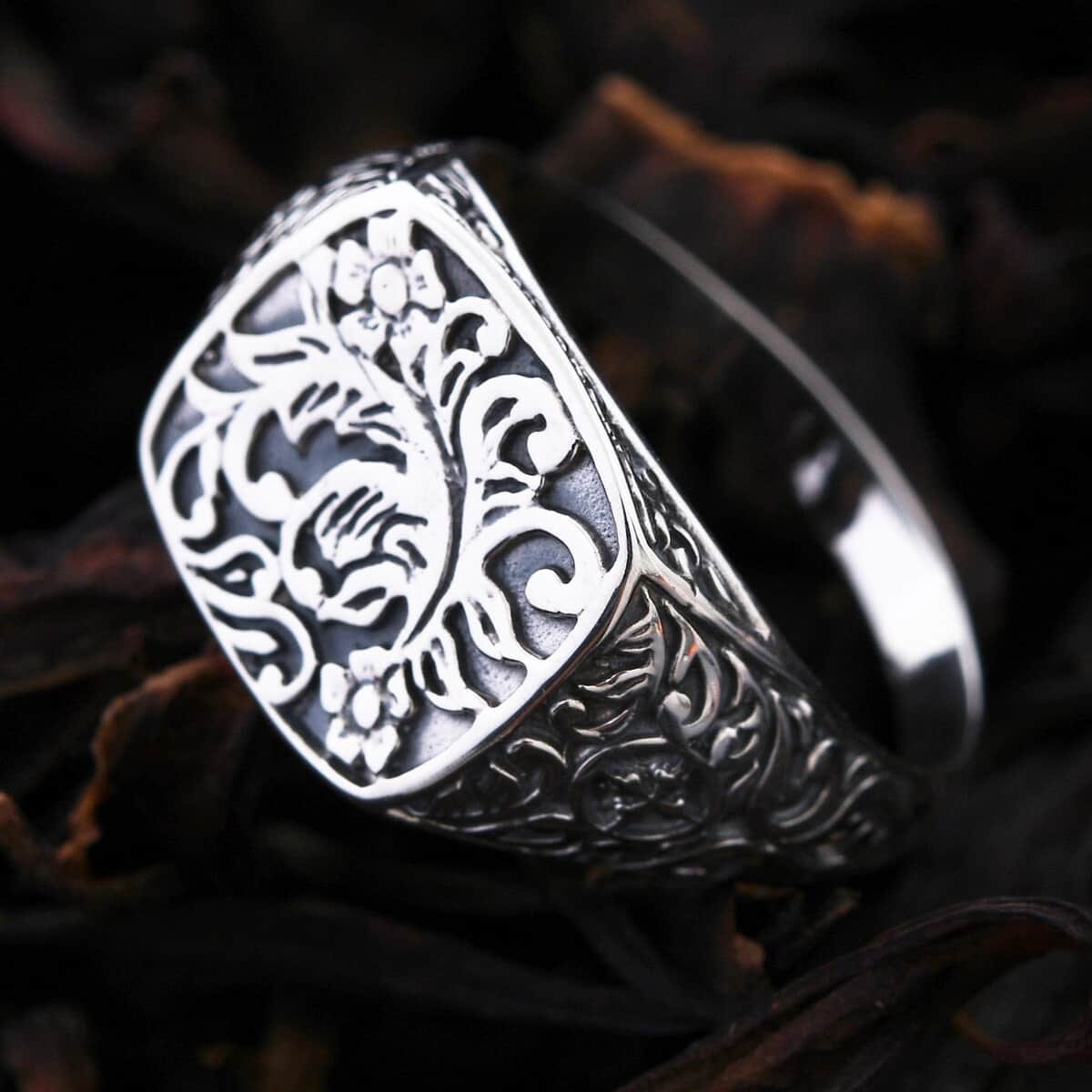 Bali Legacy Sterling Silver Filigree Ring (Size 9.0) 5.35 Grams image number 1