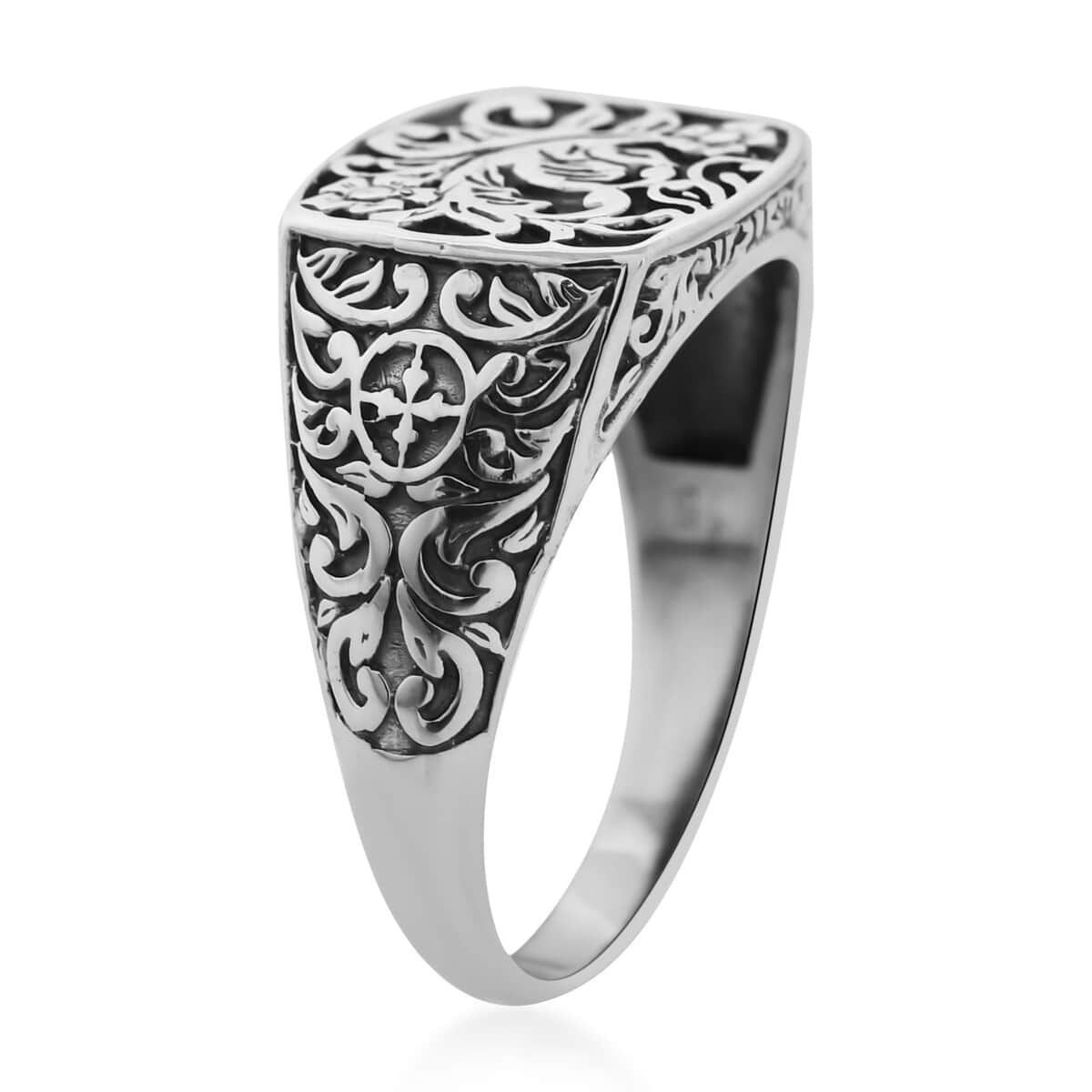 Bali Legacy Sterling Silver Filigree Ring (Size 9.0) 5.35 Grams image number 3