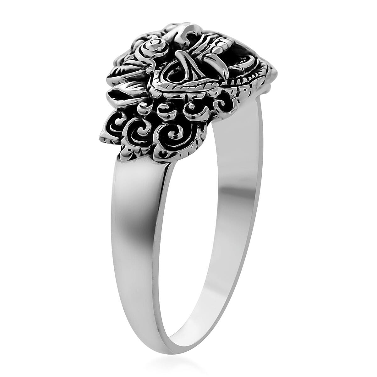 Bali Legacy Sterling Silver Barong Ring (Size 9.0) 5.50 Grams image number 3