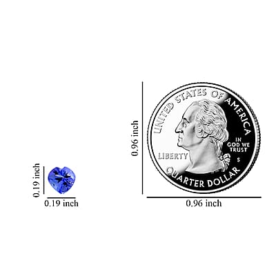 Premium Tanzanite Set of 10 (Hrt 5 mm) 4.00 ctw