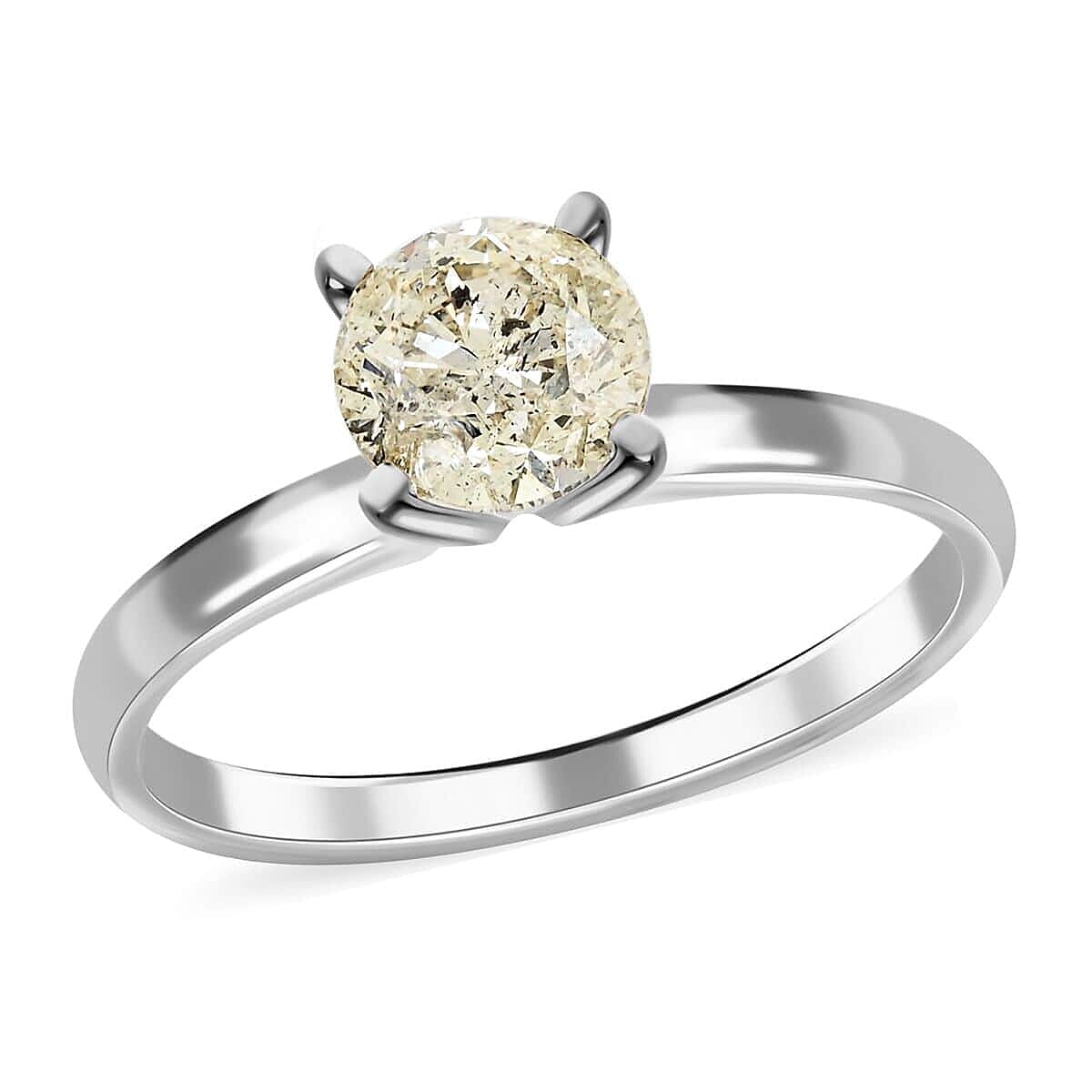 14K White Gold Diamond (I2 - I) Ring 1.00 ctw image number 0