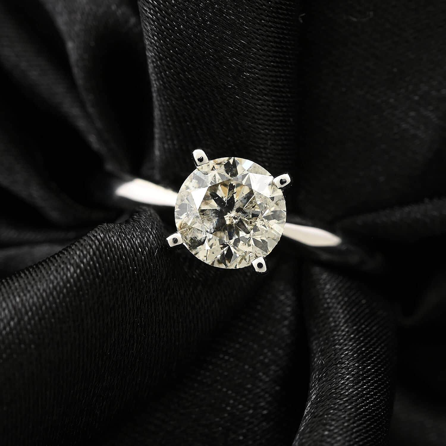 14K White Gold Diamond (I2 - I) Ring (Size 6.0) 1.00 ctw
