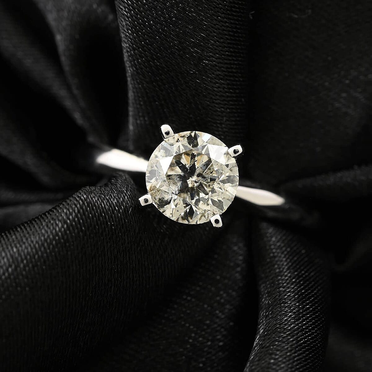 14K White Gold Diamond (I2 - I) Ring 1.00 ctw image number 1