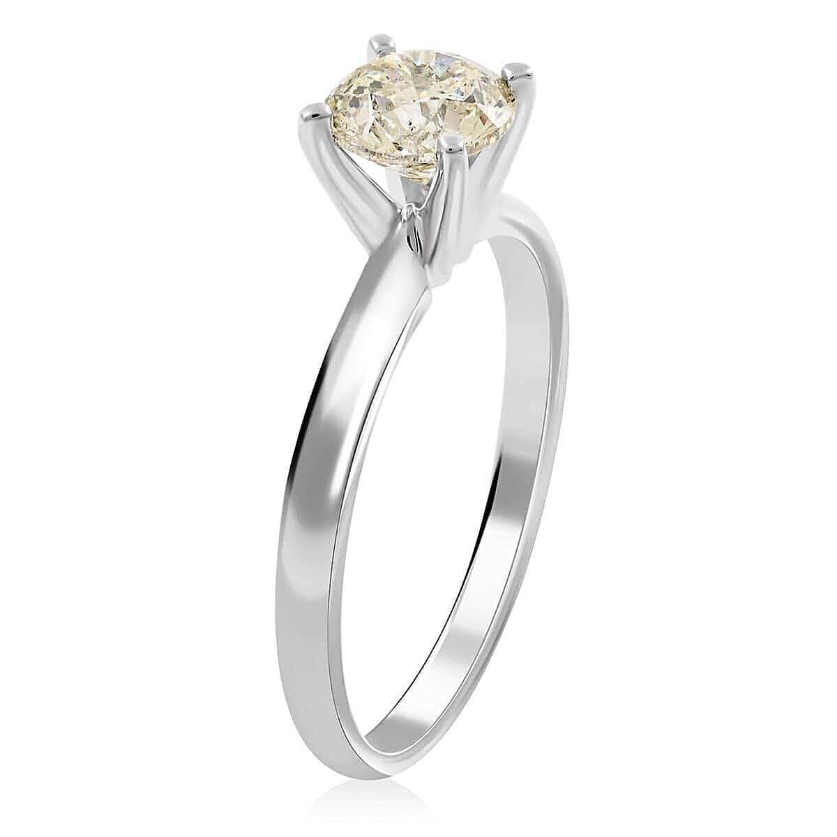 14K White Gold Diamond (I2 - I) Ring 1.00 ctw image number 3