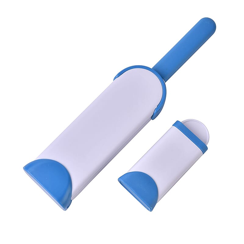 Set of 2 Blue Double Sided Cleaning Brush (3.54x1.57x12.6) & (2.16x0.98x5.51)