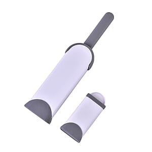 Set of 2 Gray Double Sided Cleaning Brush (3.54x1.57x12.6) & (2.16x0.98x5.51)