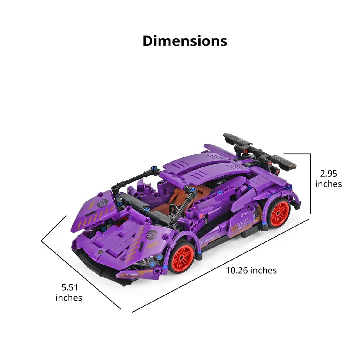 Purple Car Building Blocks Toys (Included 470 Pieces Blocks) image number 4