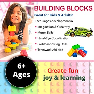 Green Car Building Blocks Toys (Included 470 Pieces Blocks)