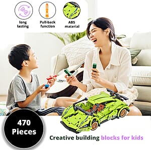 Green Car Building Blocks Toys (Included 470 Pieces Blocks)