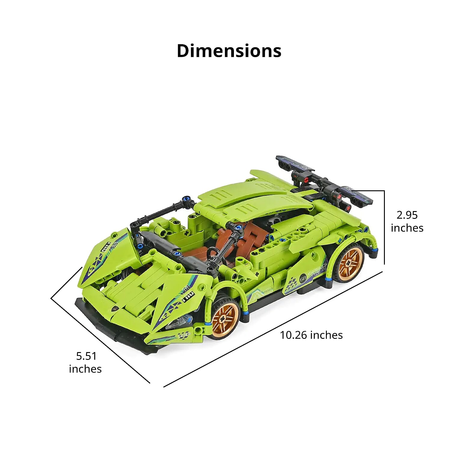 Green Car Building Blocks Toys (Included 470 Pieces Blocks)