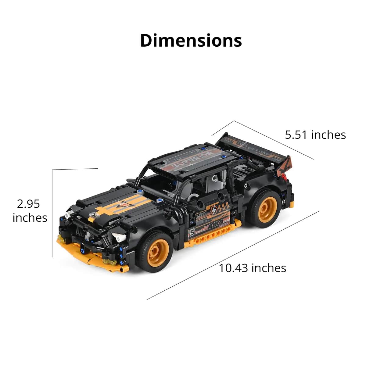 Bargain Deal Black Car Building Blocks Toys (Included 520 Pieces Blocks) image number 4