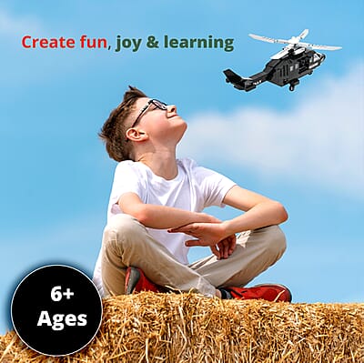 Helicopter Building Blocks Toys (Included 254 Pieces Blocks)