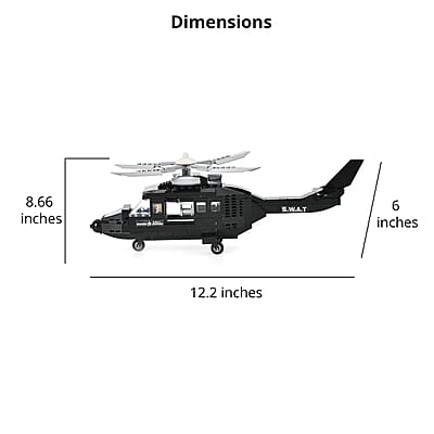 Helicopter Building Blocks Toys (Included 254 Pieces Blocks)