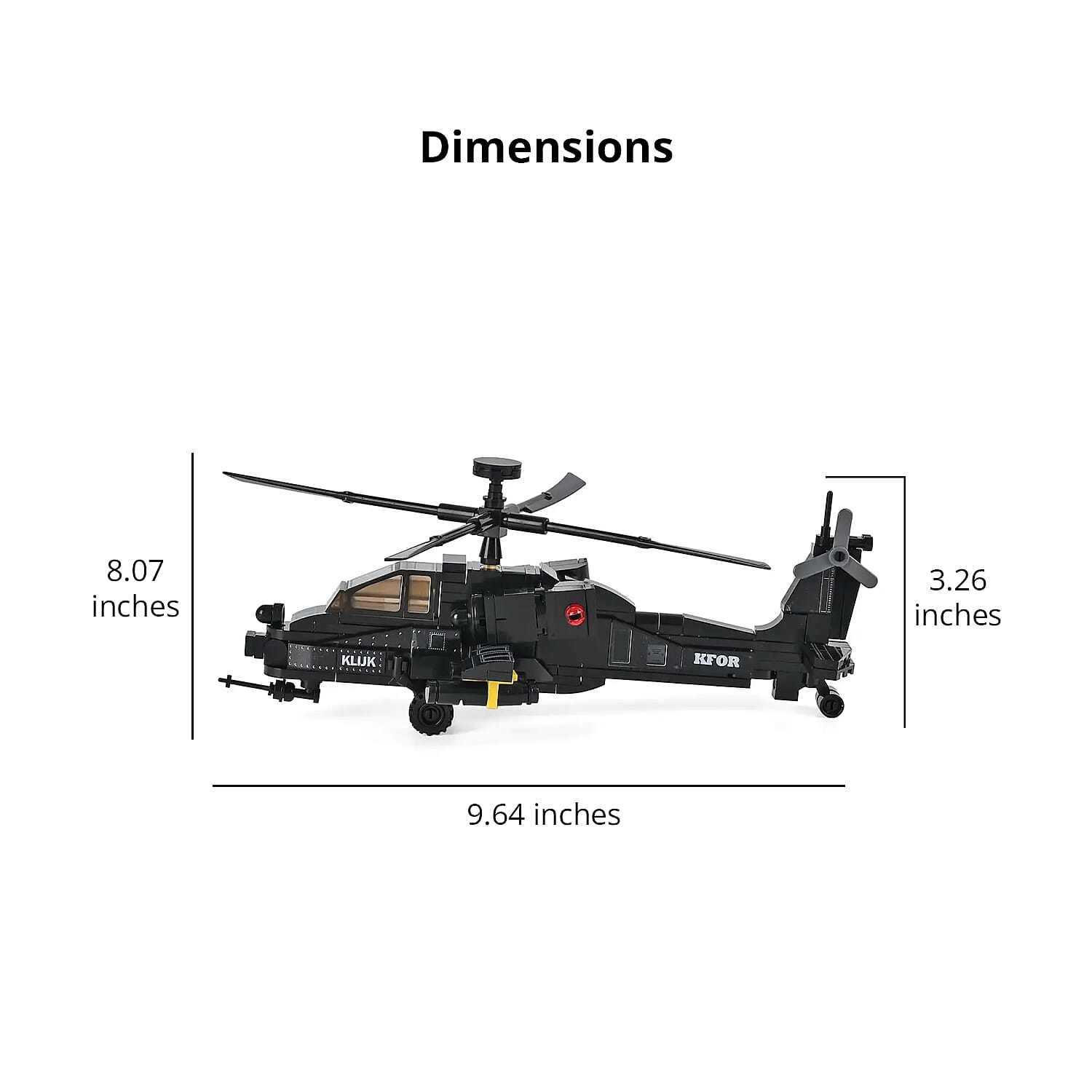 Helicopter Building Blocks Toys (Included 230 Pieces Blocks)