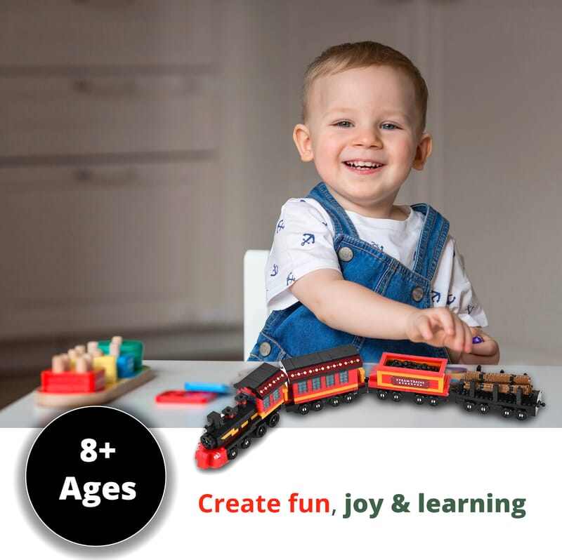 Train Building Blocks Toys (Included 650 Pieces Blocks)