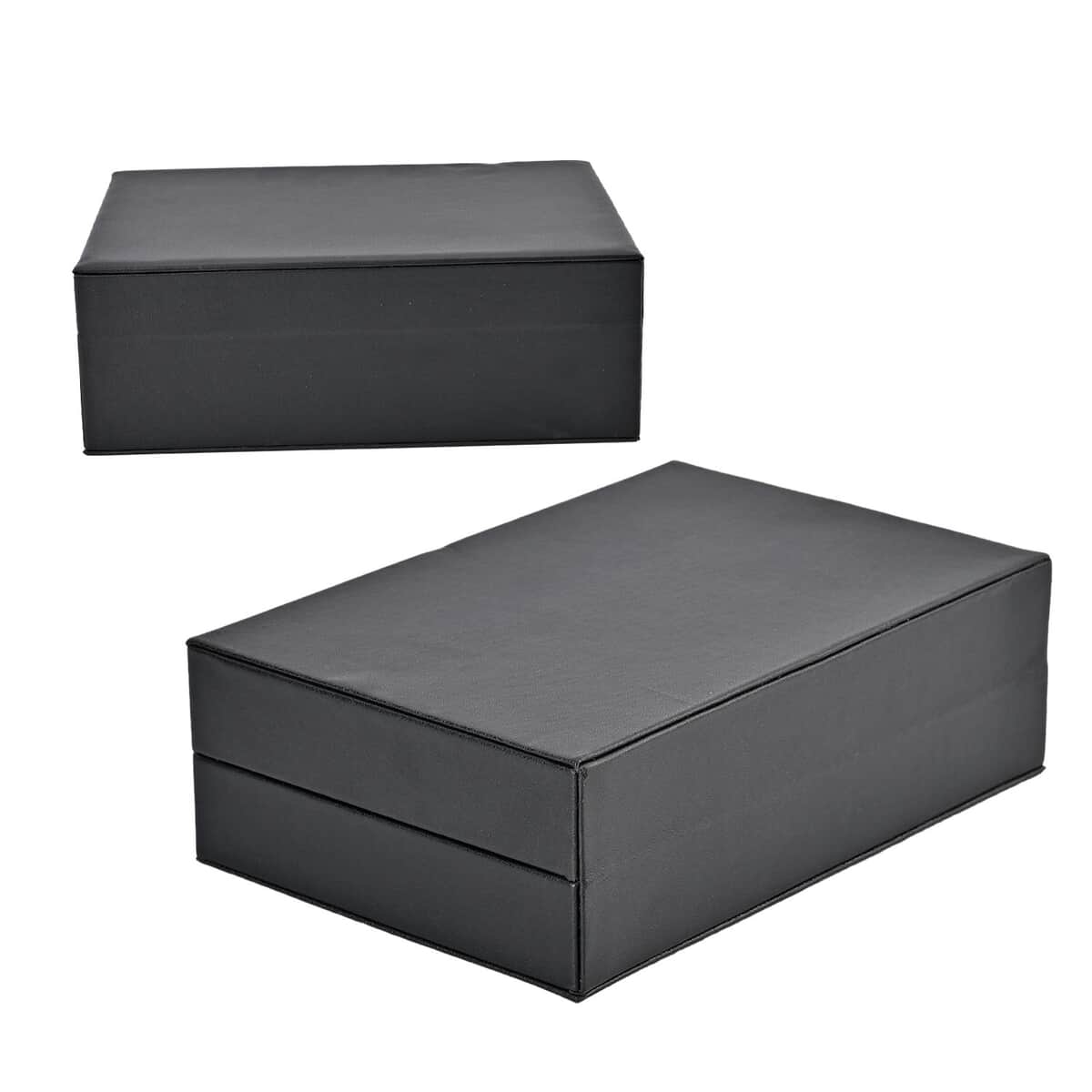 Black Faux Leather New design Set of 2 Jewelry Box image number 4