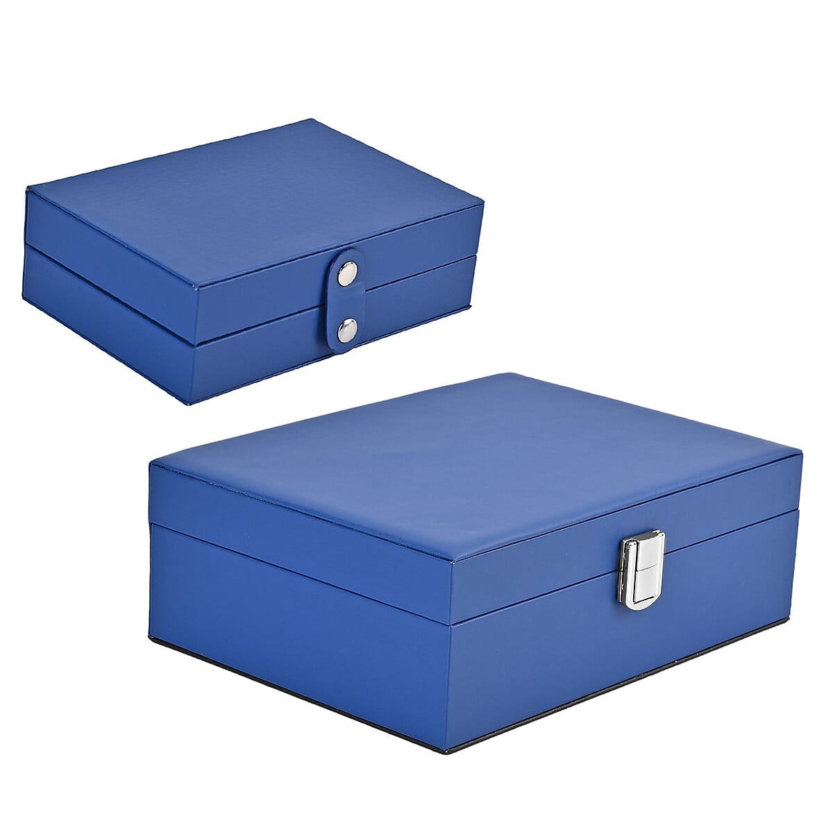 Blue Faux Leather New design Set of 2 Jewelry Box image number 3