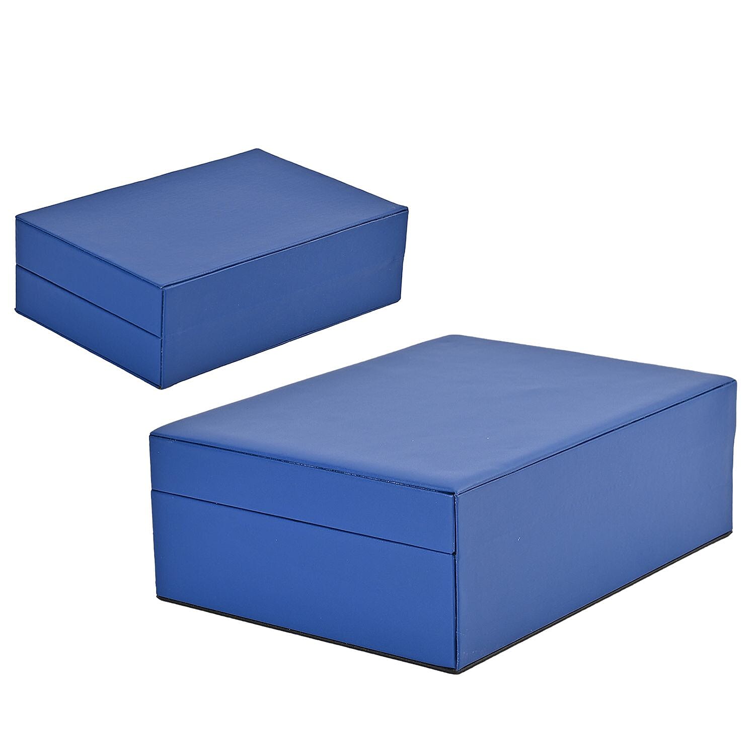 Blue Faux Leather New design Set of 2 Jewelry Box