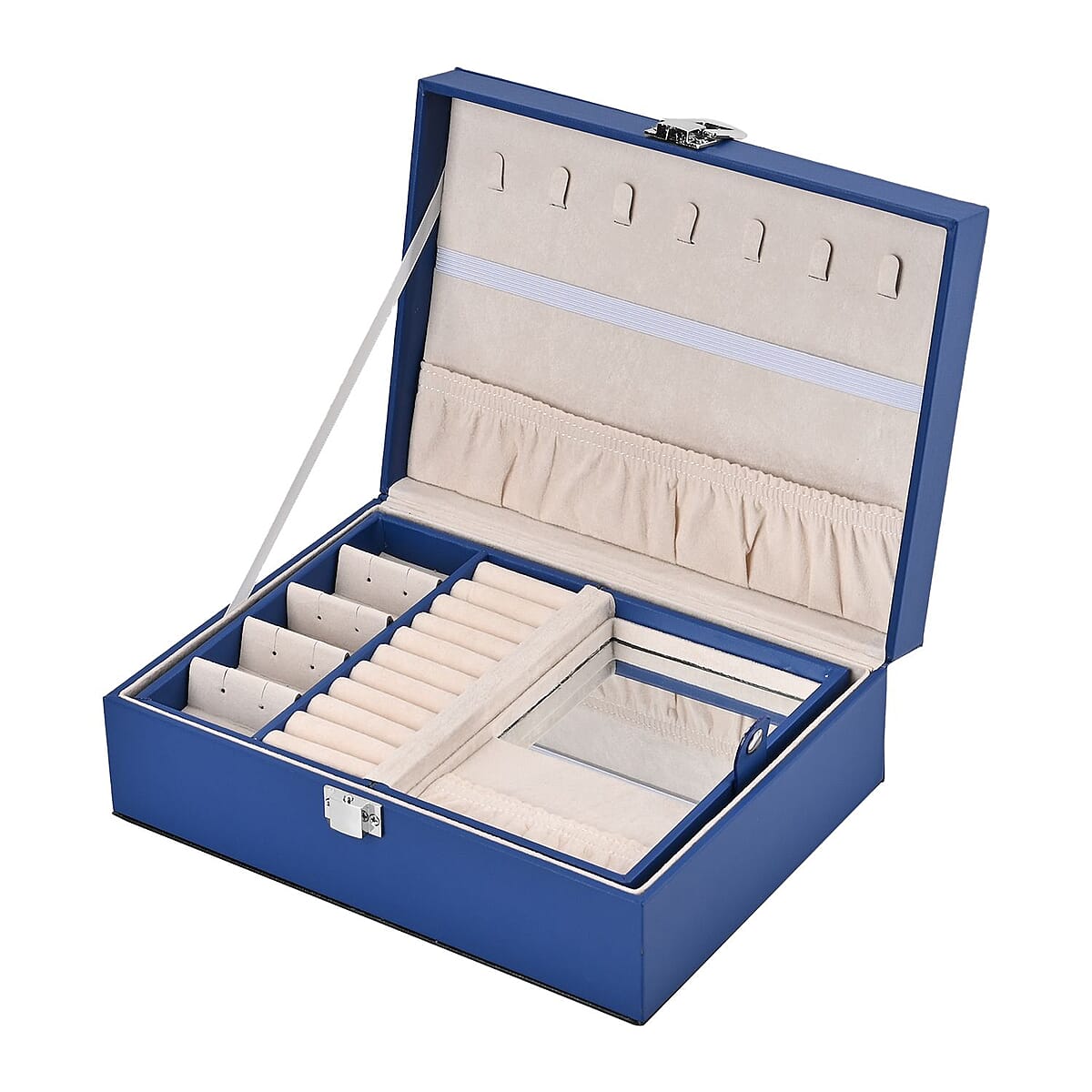 Blue Faux Leather New design Set of 2 Jewelry Box image number 7