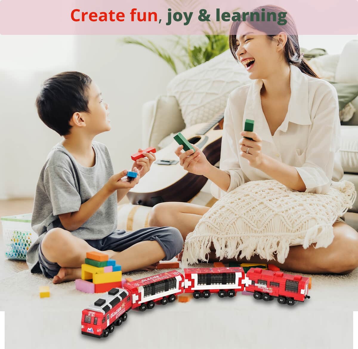 Train Building Blocks Toys (Included 668 Pieces Blocks) image number 1