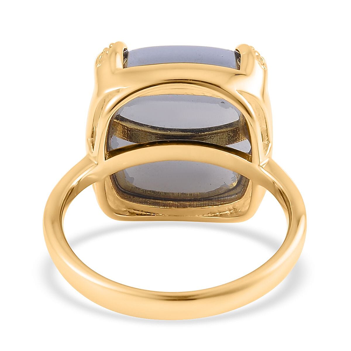 Terahertz and Simulated Diamond Ring in ION Plated YG Stainless Steel (Size 6.0) 15.00 ctw image number 4