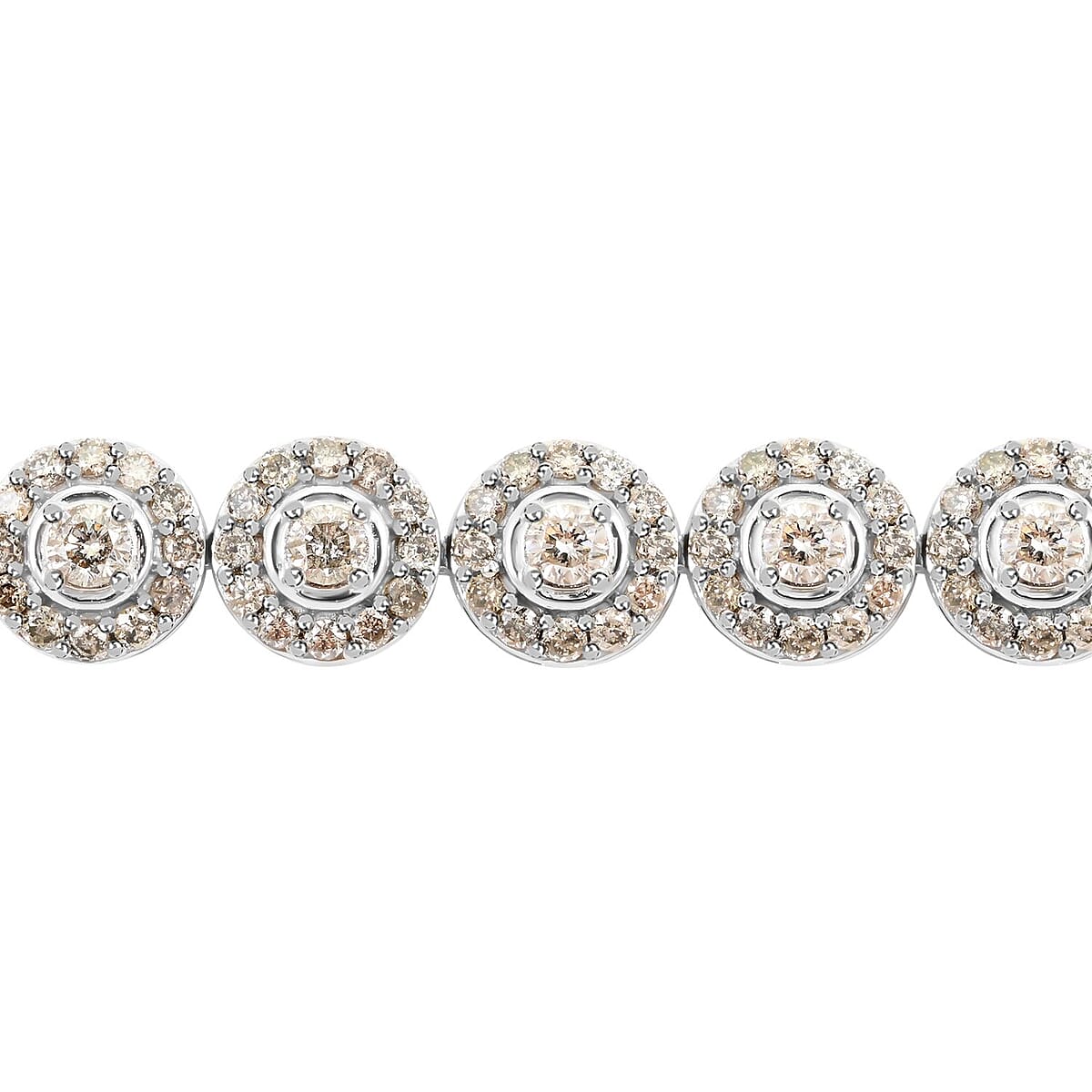 14K White Gold Diamond Bracelet (7.50 In) 16 Grams 5.00 ctw image number 2