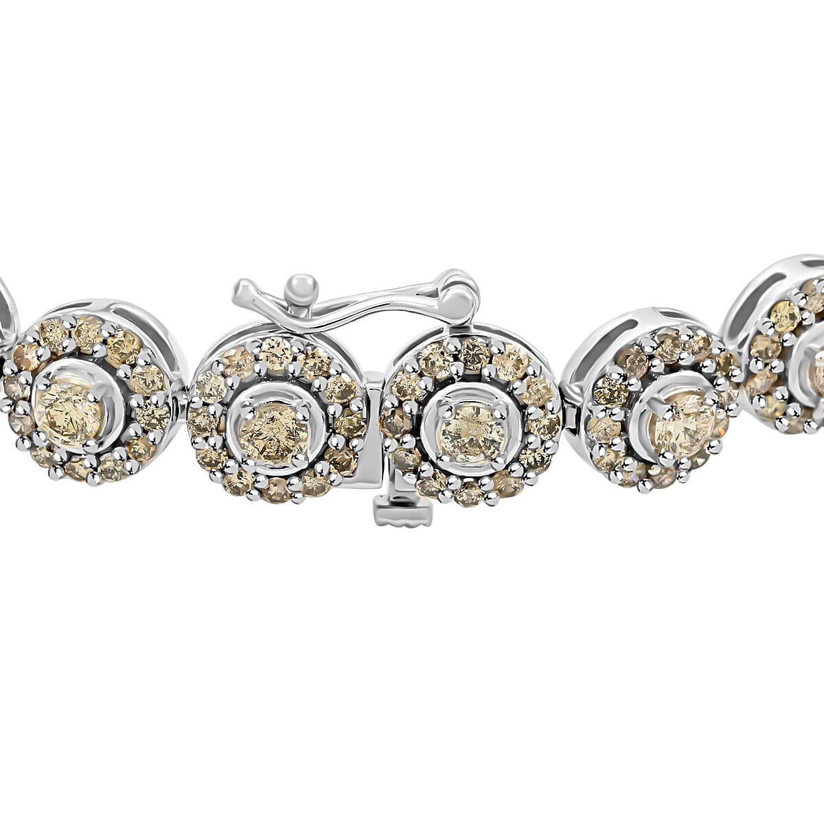 14K White Gold Diamond Bracelet (7.50 In) 16 Grams 5.00 ctw image number 3