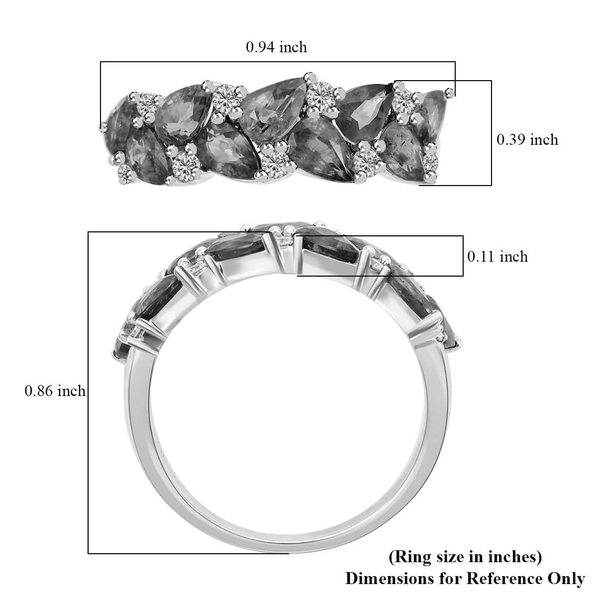 Ankur Treasure Chest Modani 14K White Gold Majenta Beryllium treated Padparadscha Sapphire and G-H VS Diamond Ring, Promise Rings (Size 10.0) 2.10 ctw image number 4