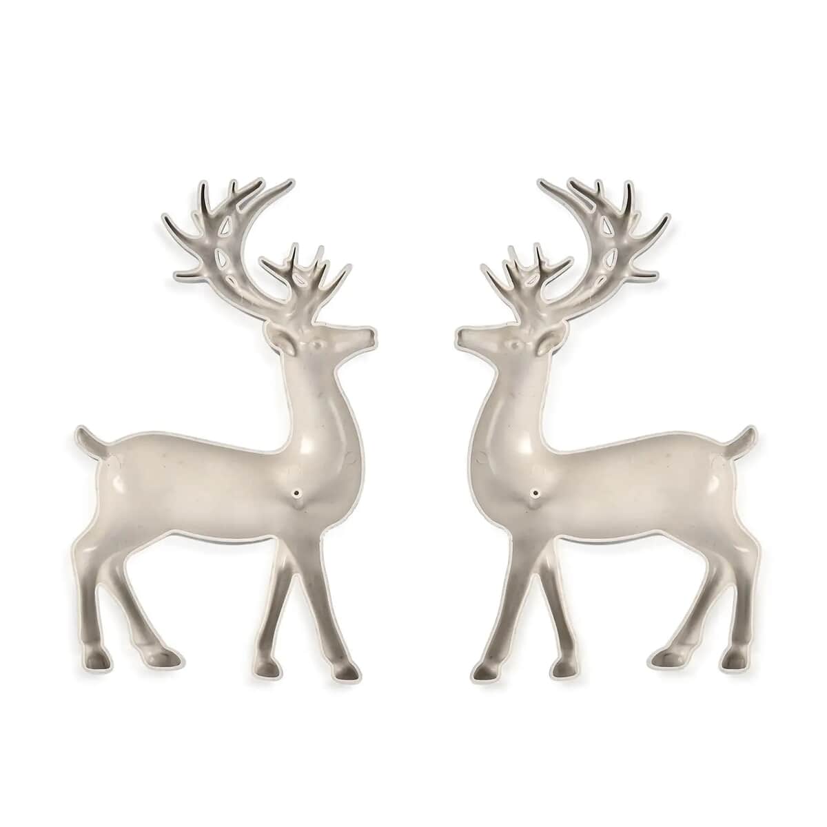 Silver Color Fancy Wall Clock (1xAA Battery Not Included) and 2pcs Deer Decor image number 5