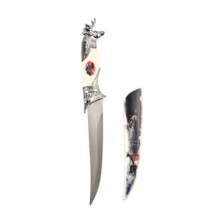 Buy Dark Silver Outdoor Hunting Knife Stainless Steel with Deer Streak  Printed (Blade 8) at ShopLC.