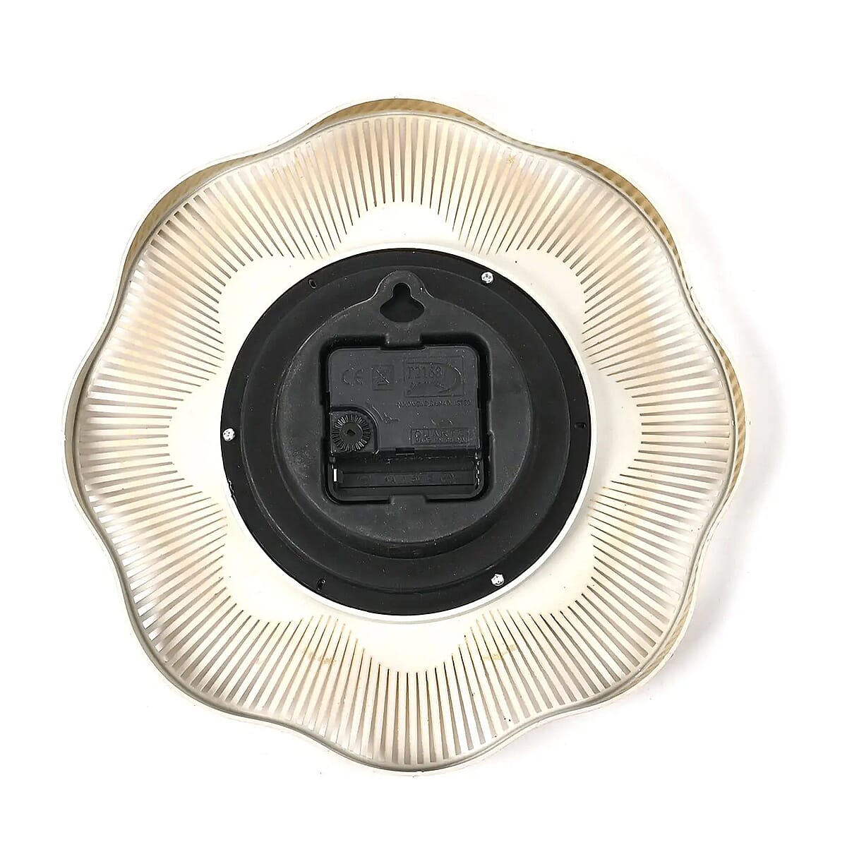 Gold Color Fancy Wall Clock (1xAA Battery Not Included) and 2pcs Flower Decor image number 5