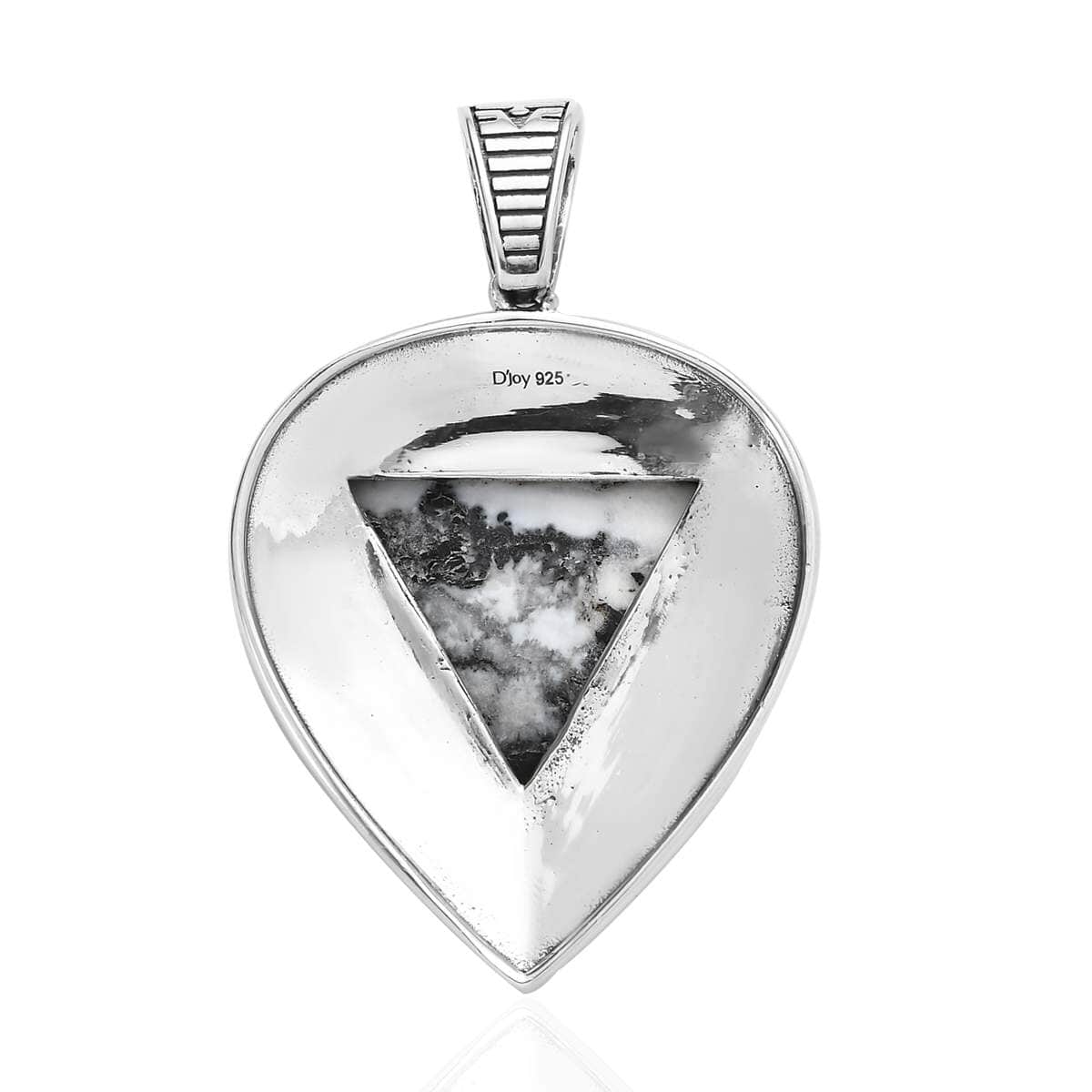 Artisan Crafted White Buffalo 10.90 ctw Arrow Pendant in Sterling Silver image number 4