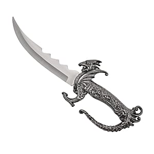 Dark Silver Color Outdoor Knife with Stainless Steel Blade, Scabbard Handle, Survival Steel Blade Knife, Camping Knives for Men women