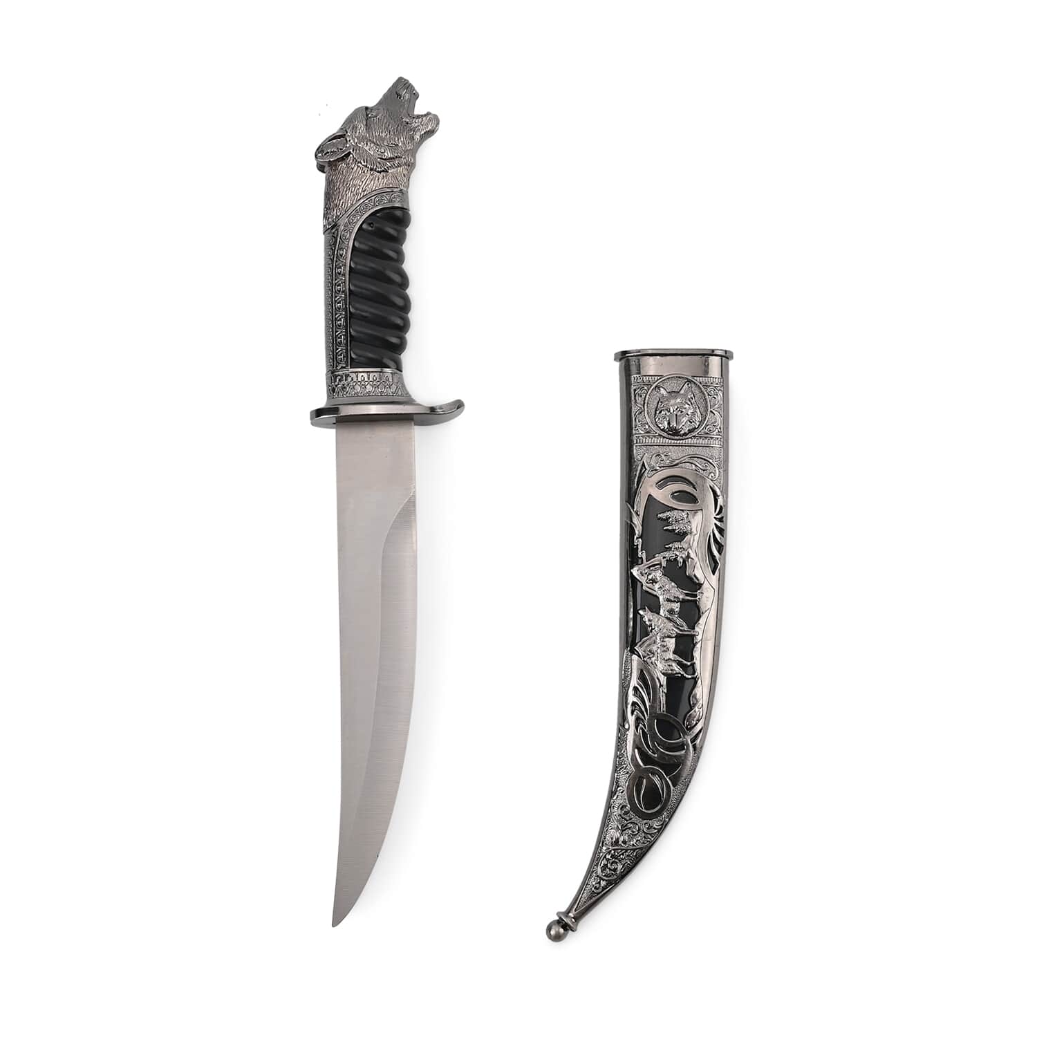 Buy Dark Silver Outdoor Hunting Knife Stainless Steel Blade 6.6 