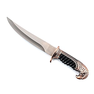 Copper Outdoor Knife Stainless Steel Blade, Scabbard Handle, Eagle Head Pommel, Survival Steel Blade Knife, Camping Knives for Men women