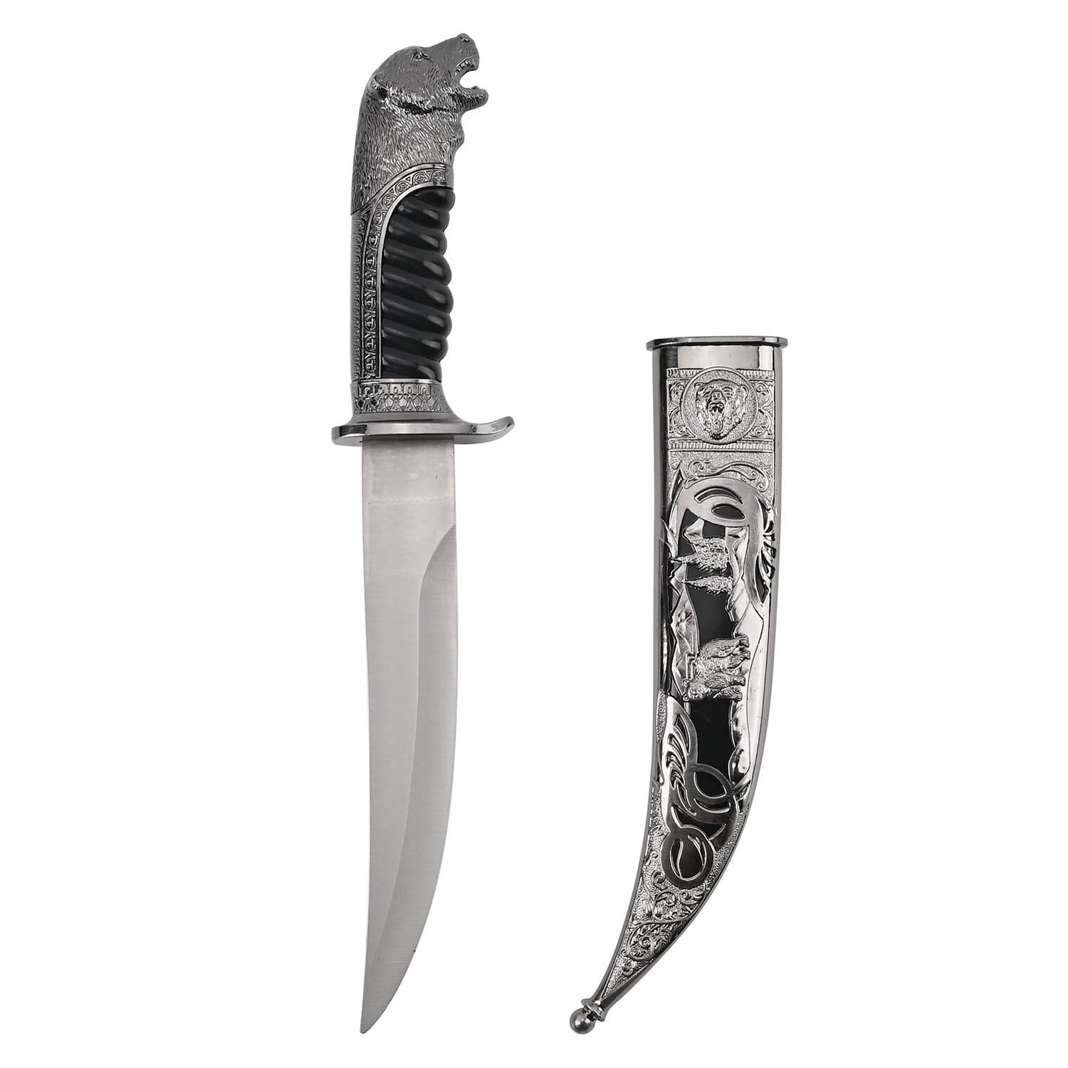 高い素材 Buy Steel Stainless Knife Hunting Outdoor Color Silver Dark ハンティングナイフ、狩猟刀