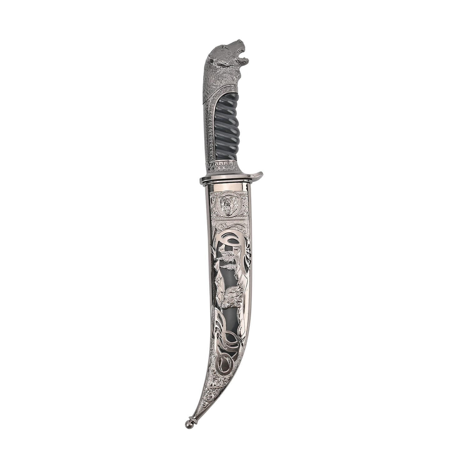 激安直営店 Outdoor Color Silver Dark Buy Hunting Steel Stainless Knife ハンティングナイフ、狩猟刀