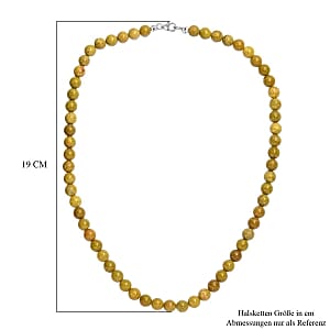 Green Opal 181.00 ctw Necklace in Sterling Silver 20 Inches