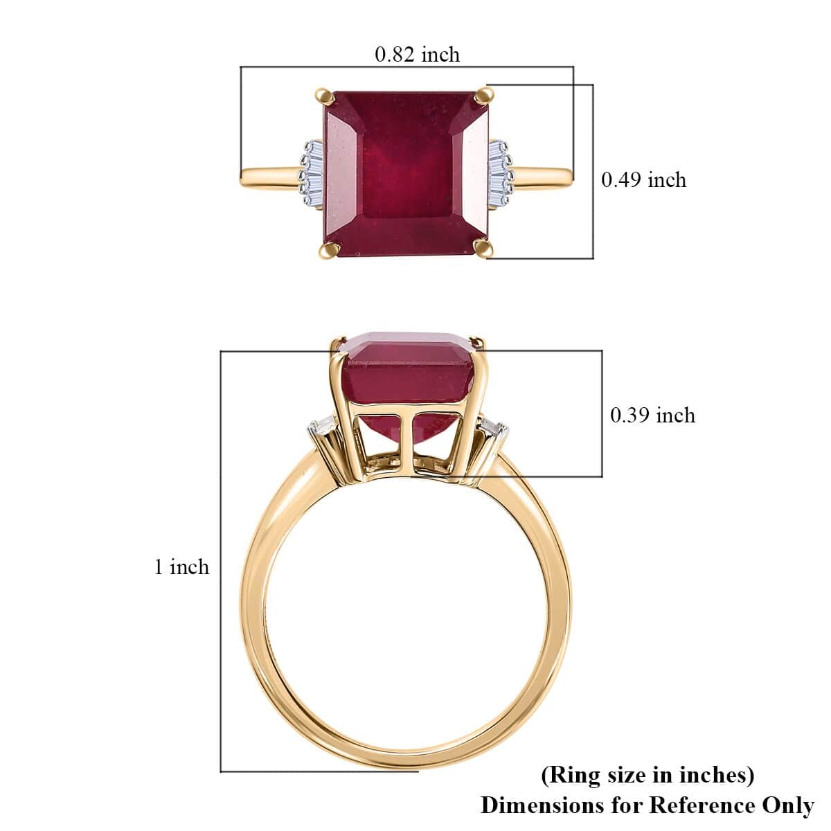Luxoro 10K Yellow Gold Premium Niassa Ruby (FF) and Diamond Ring 5.60 ctw image number 5